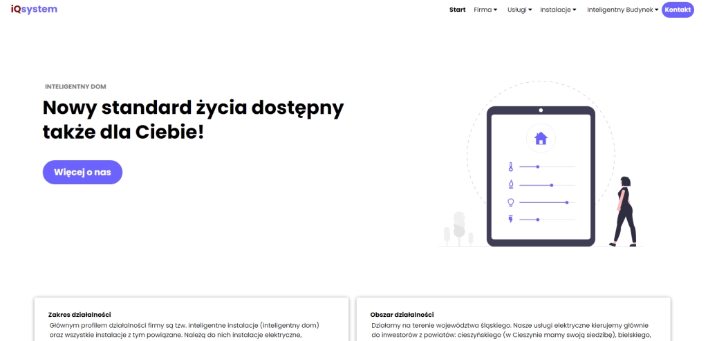 image of iQsystem website